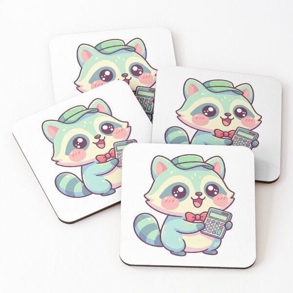 Aperçu de l'œuvre Raton laveur pastel mignon, comptable – Bébé comptable kawaii créée et vendue par RaccoonCPA.