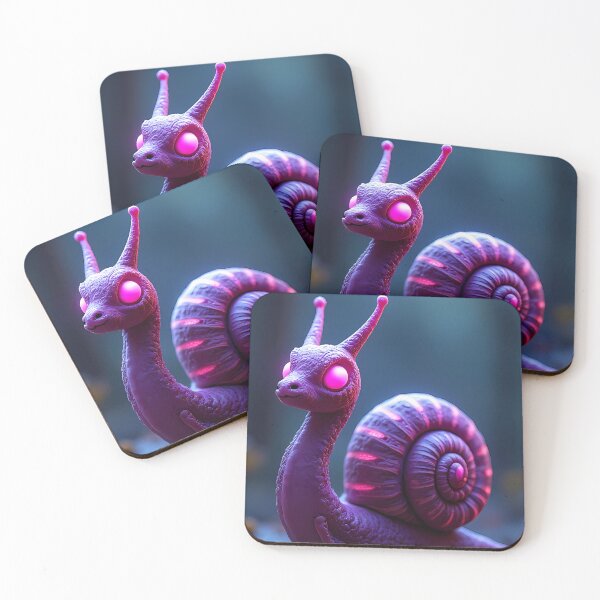 Item preview, Purple snail with glowing eyes designed and sold by Mianku | Für das Leben.