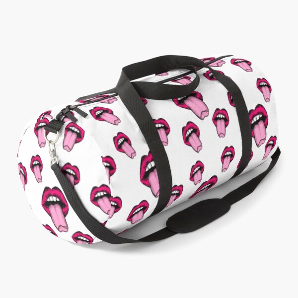 Item preview, Pink Lips with tongue open mouth art work designed and sold by OneCatShop.