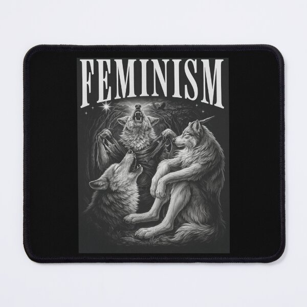 Item preview, Funny Feminism Alpha Wolf Artwork Vintage Werewolf Meme 90s Bold Statement Design designed and sold by love3617.