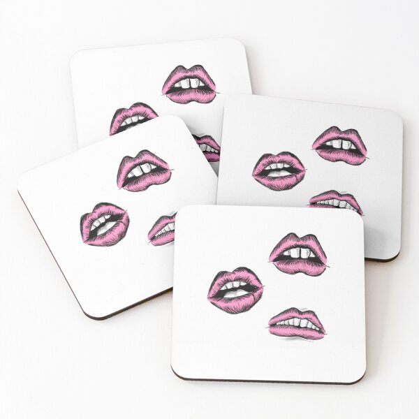 Item preview, Pink Lips with tongue open mouth art work designed and sold by OneCatShop.