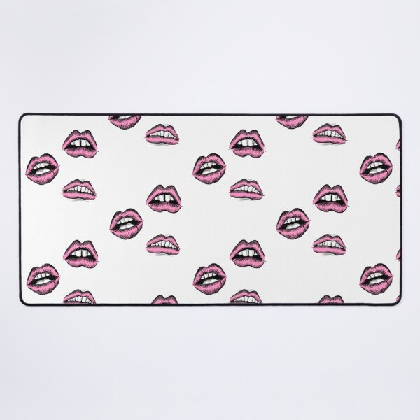 Item preview, Pink Lips with tongue open mouth art work designed and sold by OneCatShop.