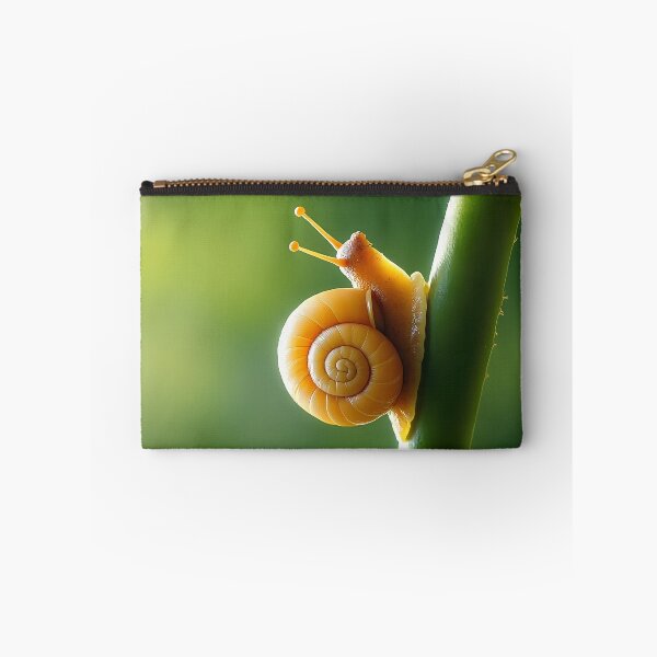 Item preview, Yellow snail crawls over green stem designed and sold by Mianku | Für das Leben.