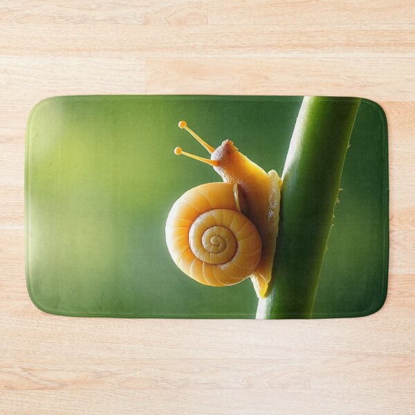 Item preview, Yellow snail crawls over green stem designed and sold by Mianku | Für das Leben.