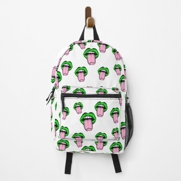 Item preview, Green Lips with tongue open mouth art work designed and sold by OneCatShop.