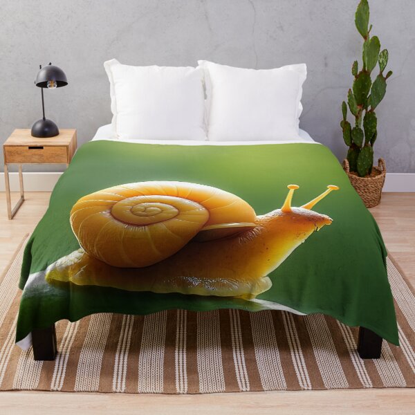 Item preview, Yellow snail crawls over green stem designed and sold by Mianku | Für das Leben.