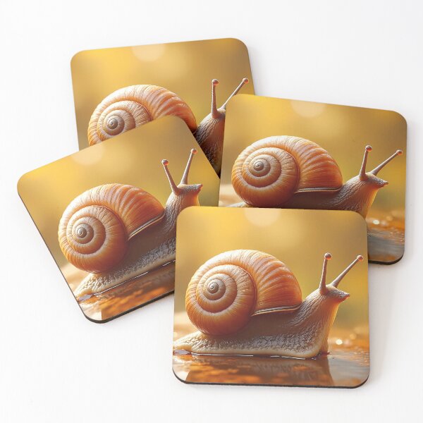Item preview, Snail in warm golden light designed and sold by Mianku | Für das Leben.