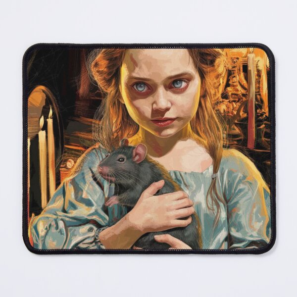Item preview, Young Girl in Nightgown with Pet Rat designed and sold by Kwandry.