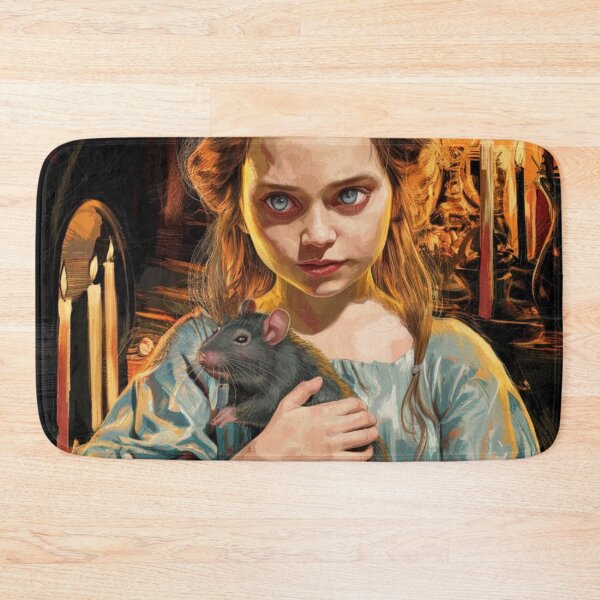 Item preview, Young Girl in Nightgown with Pet Rat designed and sold by Kwandry.