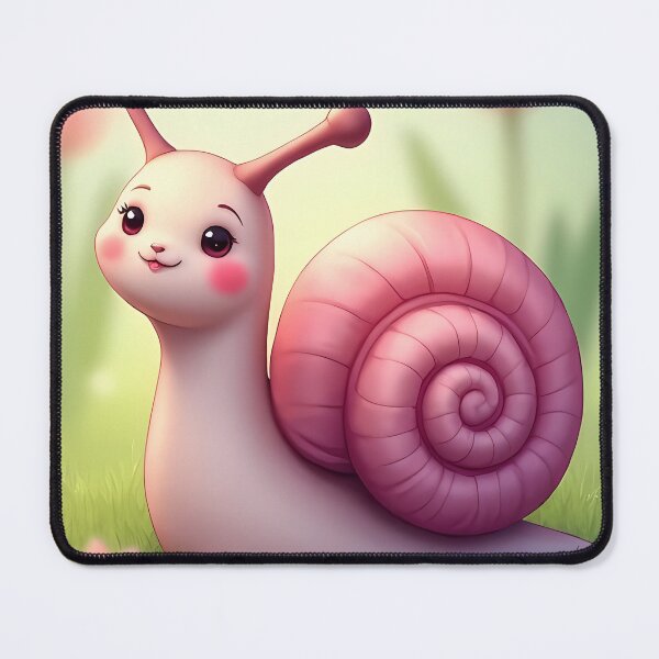 Item preview, Pink animated snail in the flower garden designed and sold by Mianku | Für das Leben.