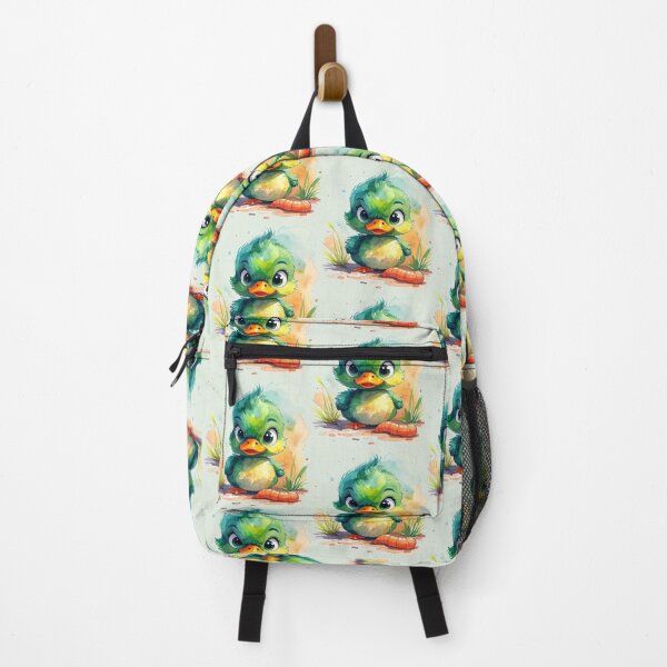 Item preview, Young, proud green duckling with a fat worm designed and sold by LiskoDesign.