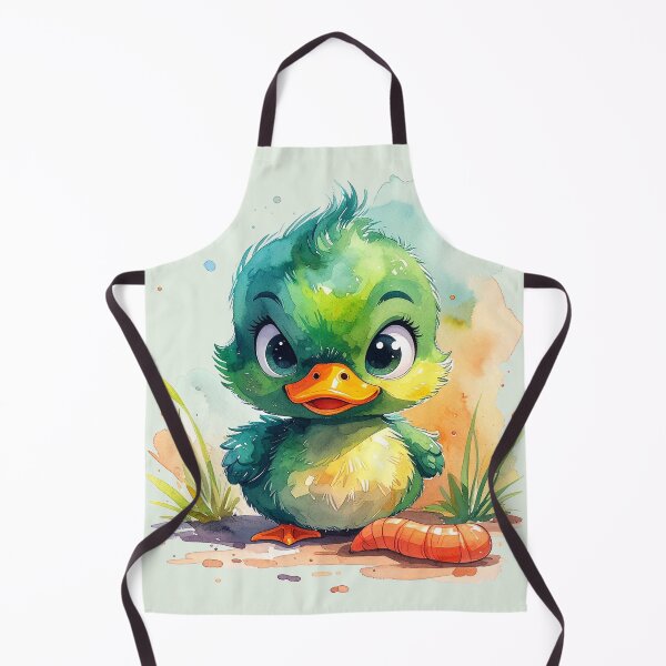 Item preview, Young, proud green duckling with a fat worm designed and sold by LiskoDesign.