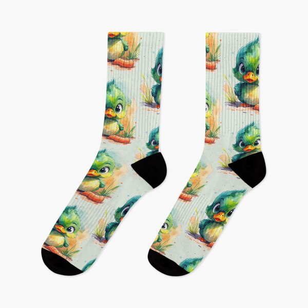 Item preview, Young, proud green duckling with a fat worm designed and sold by LiskoDesign.