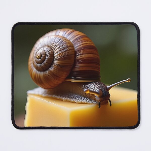 Item preview, Snail resting on a cube of cheese designed and sold by Mianku | Für das Leben.