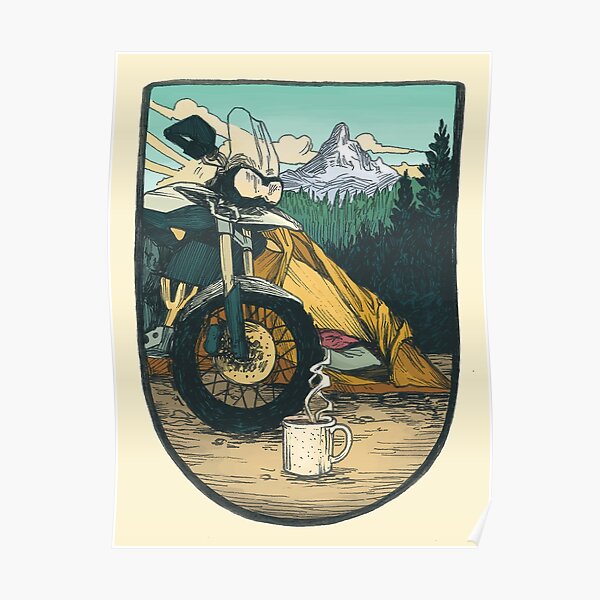 Moto Camp Life Poster