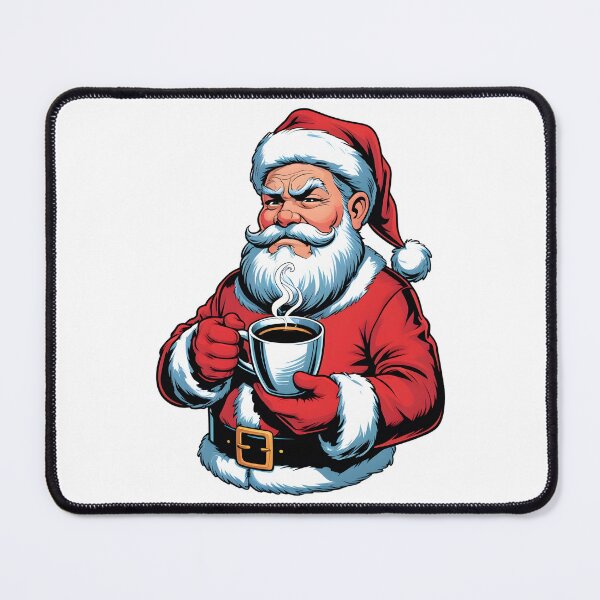 Item preview, Santa holding a coffee mug. designed and sold by Designfs.