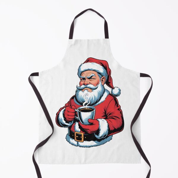 Item preview, Santa holding a coffee mug. designed and sold by Designfs.
