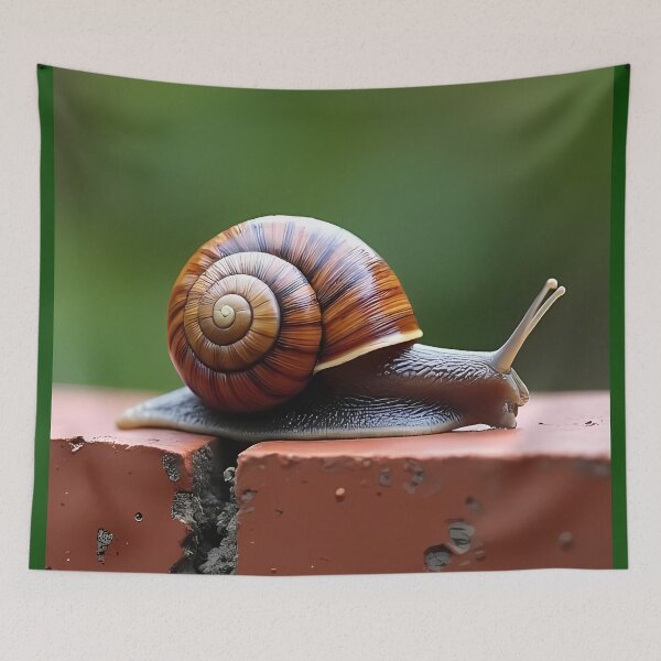 Item preview, Snail's pace: Grace on red stone designed and sold by Mianku | Für das Leben.