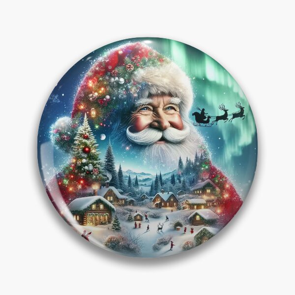 Item preview, Santa’s Christmas Dream – Magical Northern Lights Winter Village designed and sold by AmetistLight.