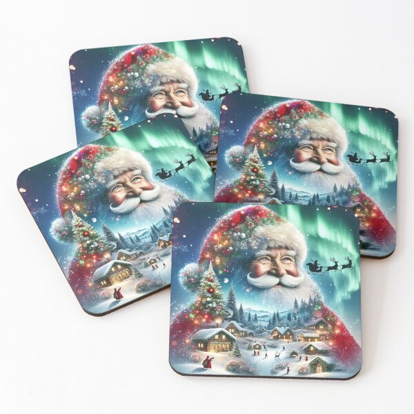 Item preview, Santa’s Christmas Dream – Magical Northern Lights Winter Village designed and sold by AmetistLight.