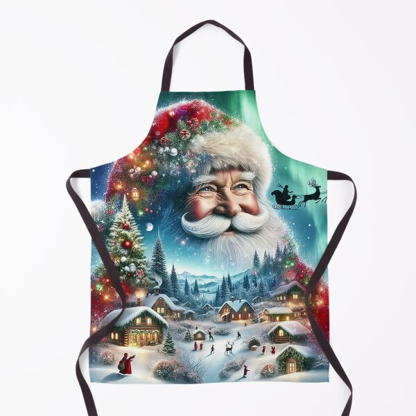 Item preview, Santa’s Christmas Dream – Magical Northern Lights Winter Village designed and sold by AmetistLight.