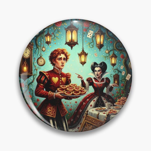 Item preview, Knave of Hearts & Alice - High Detail Pop Surrealism Wonderland Trial Art Print designed and sold by Art's Diner.
