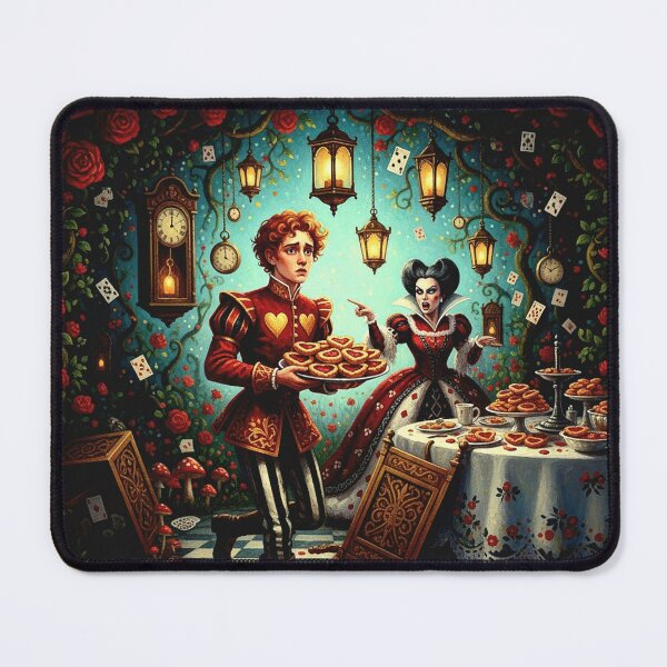 Item preview, Knave of Hearts & Alice - High Detail Pop Surrealism Wonderland Trial Art Print designed and sold by Art's Diner.