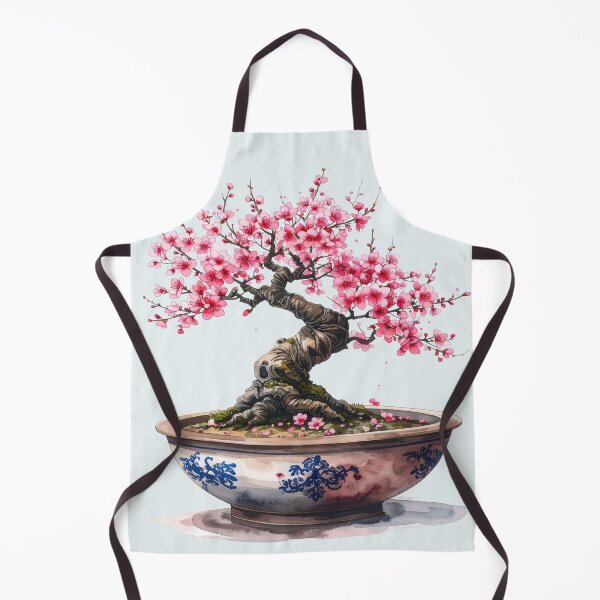 Artikelvorschau, Blühender Kirschblüten Bonsai in weißer Keramikschale entworfen und verkauft von LiskoDesign.