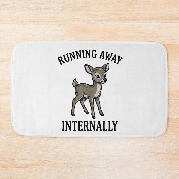 Item preview, Funny Deer Running Away Internally Introvert Meme designed and sold by FreshVibe Prints.