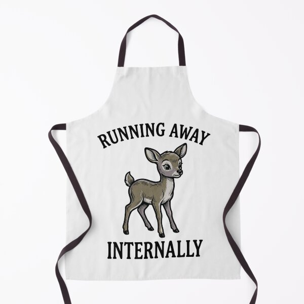 Item preview, Funny Deer Running Away Internally Introvert Meme designed and sold by FreshVibe Prints.