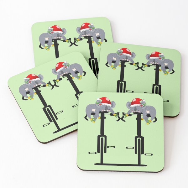 Item preview, Christmas Bicycle Koala Bear designed and sold by minimalartstory.