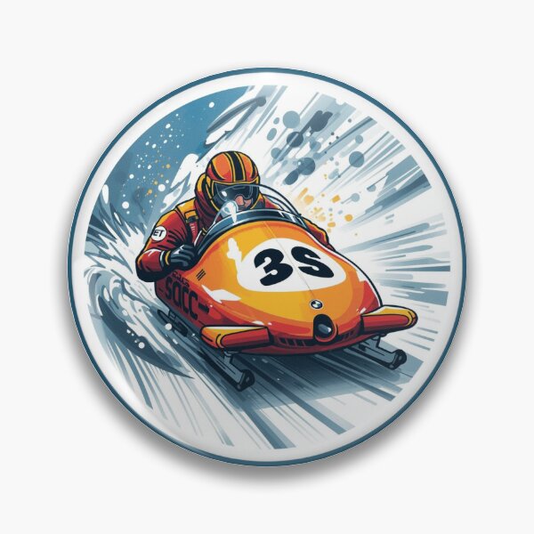 Item preview, Winter Sports Games Arena Bobsleigh Competition Sticker designed and sold by colorleafz.