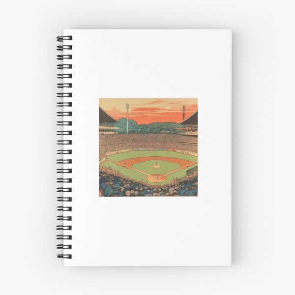 Item preview, Japanese Woodblock Print Baseball Game - Cute Aesthetic Illustration for Stickers, Gifts & Decor designed and sold by Raccoon Incognito.