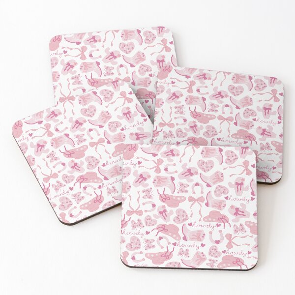 Item preview, cute pink disco cowgirl pattern designed and sold by winterpumpkin.