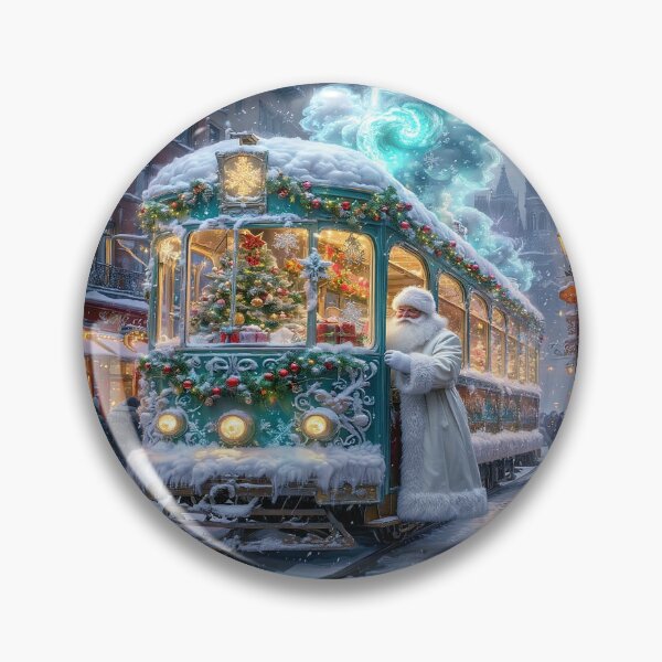 Item preview, Santa’s Magical Christmas Tram – Winter Holiday Fantasy designed and sold by AmetistLight.