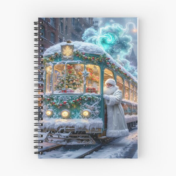 Item preview, Santa’s Magical Christmas Tram – Winter Holiday Fantasy designed and sold by AmetistLight.