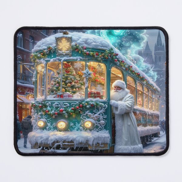 Item preview, Santa’s Magical Christmas Tram – Winter Holiday Fantasy designed and sold by AmetistLight.