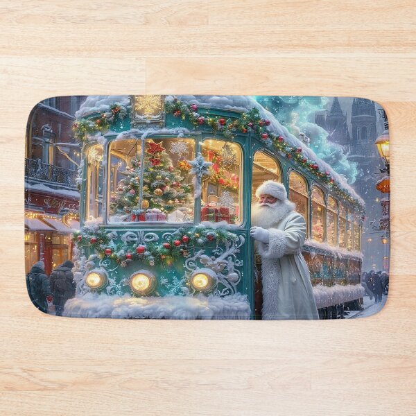 Item preview, Santa’s Magical Christmas Tram – Winter Holiday Fantasy designed and sold by AmetistLight.