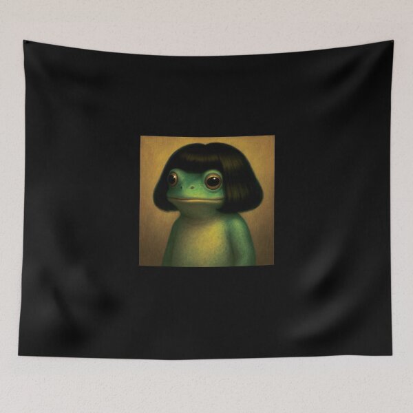Item preview, Funny Frog with Bob Haircut Meme designed and sold by msmeylin.