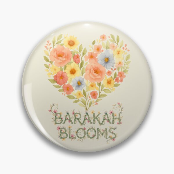 Item preview, Barakah Blooms – Floral Heart Islamic Botanical Art designed and sold by D-Islamic.