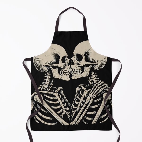 Item preview, Skeleton Lovers Kissing – Gothic Romance Anatomy Art – Alternative Couple Design designed and sold by Mouraludia.