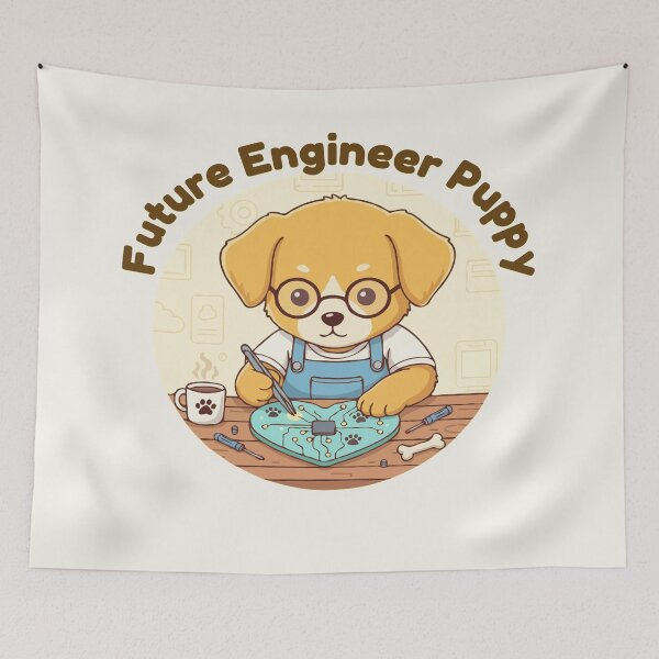 Item preview, Puppy Dreams Big – Future Hardware Engineer Puppy designed and sold by The Real Life Symphony.