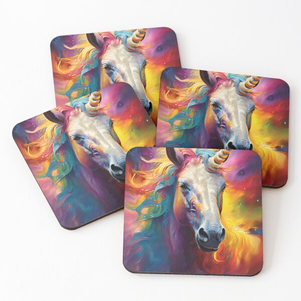 Item preview, Majestic unicorn in a riot of color designed and sold by Mianku | Für das Leben.