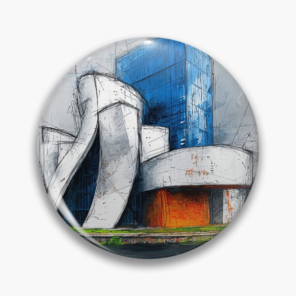 Item preview, Futuristic Architectural Composition with Dramatic Curves and Bold Color Contrast designed and sold by OlfactoART Studio.
