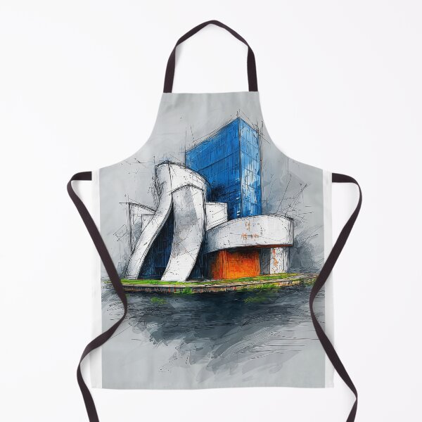 Item preview, Futuristic Architectural Composition with Dramatic Curves and Bold Color Contrast designed and sold by OlfactoART Studio.