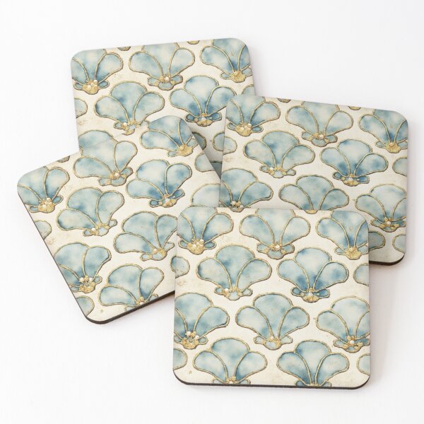 Item preview, Pastel & Gold Scallop Pattern – Soft Elegant Geometric Design designed and sold by PeacefulD-signs.