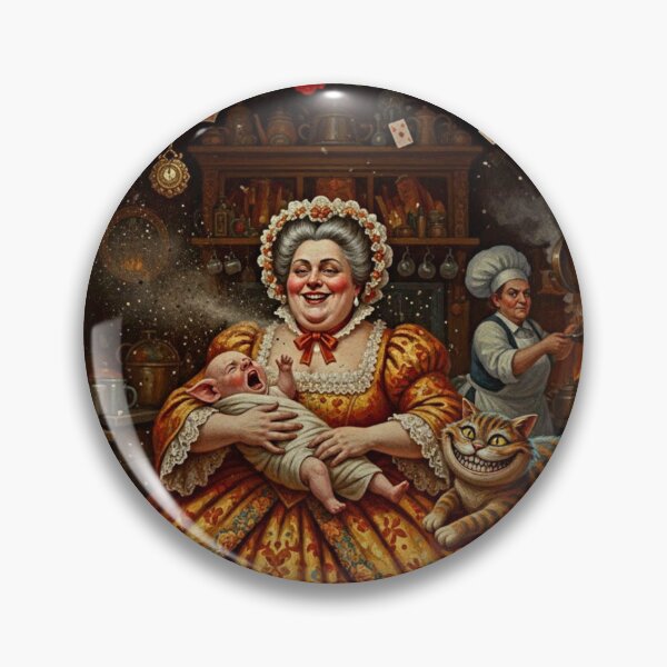 Item preview, The Duchess and Pig-Baby - High Detail Pop Surrealism Alice in Wonderland Art Print designed and sold by Art's Diner.