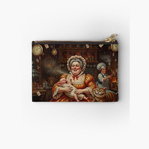 Item preview, The Duchess and Pig-Baby - High Detail Pop Surrealism Alice in Wonderland Art Print designed and sold by Art's Diner.