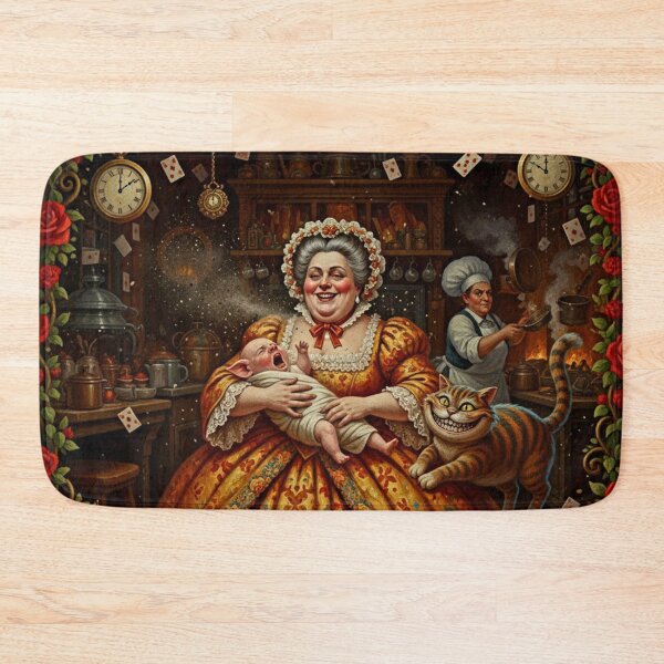 Item preview, The Duchess and Pig-Baby - High Detail Pop Surrealism Alice in Wonderland Art Print designed and sold by Art's Diner.