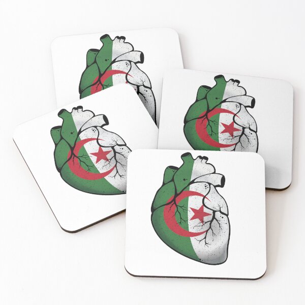 Item preview, Algerian Flag Heart designed and sold by GamerGearTees.